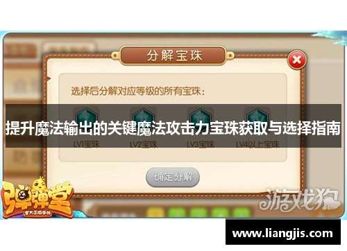 提升魔法输出的关键魔法攻击力宝珠获取与选择指南
